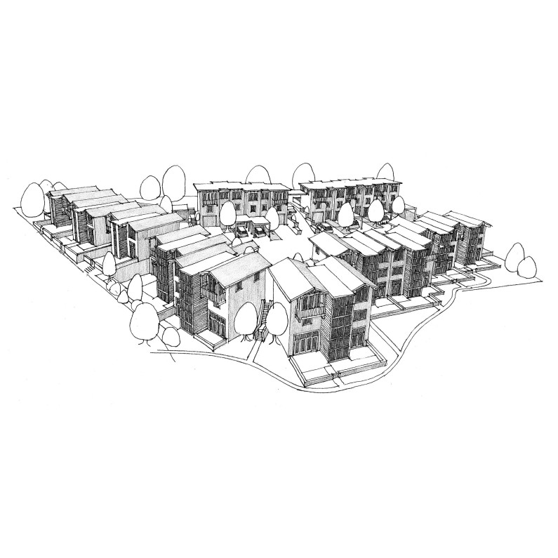 Housing Scheme Concept Sketch by Michael Wyatt