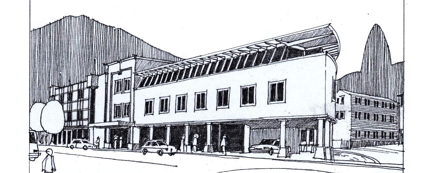 Queenstown Post Office Sketch by Michael Wyatt