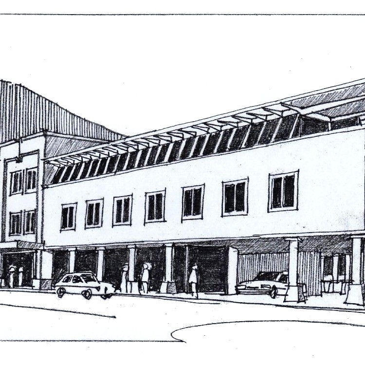 Queenstown Post Office Sketch by Michael Wyatt